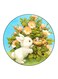 Rabbit Printed Fridge Magnet Round Multicolour