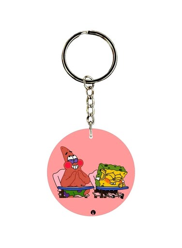 Double Sided Cartoon Printed Keychain