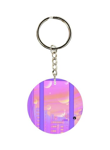 Printed Round Keychain