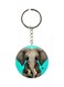 Double Sided Elephant Printed Keychain