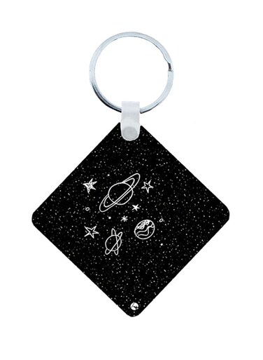 Space Wooden Keychain