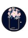 Flowers Printed Fridge Magnet Round Multicolour