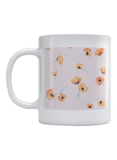 Floral Printed Coffee Mug White/Pink/Blue