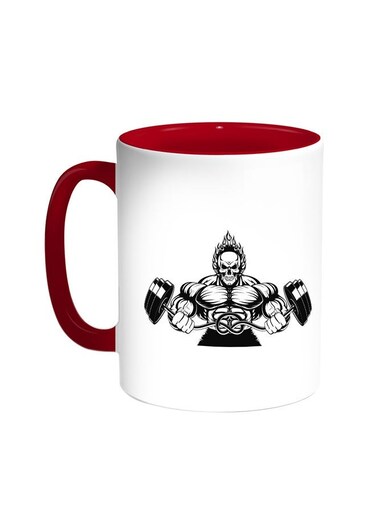 Sports Printed Coffee Mug Red/White 11ounce