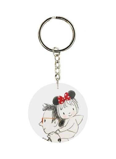 Cartoon Themed Single Sided Keychain