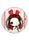Girl Printed Fridge Magnet Multicolour