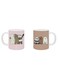 Set Of 2 Bear Panda Printed Coffee Mug Brown/Pink/White