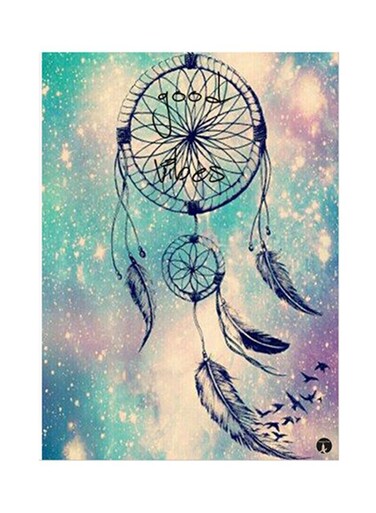 Dream Catcher Metal Plate Poster Multicolour 15x20centimeter