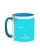 Abstract Drawing - Dubai Towers Printed Coffee Mug Turquoise/White 11ounce