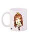 Cartoon Girl Printed Coffee Mug White/Brown/Beige 11ounce