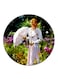 Vintage Art Printed Fridge Magnet Round Multicolour