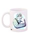 Cartoon Printed Coffee Mug White/Blue/Black 11ounce