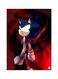 Sonic Metal Plate Poster Red/Blue 15x20cm