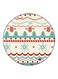 Decorative Printed Fridge Magnet Beige/Green/Red 5.5cm