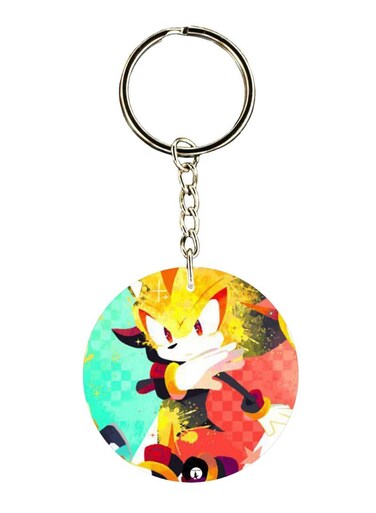 Double Sided Sonic Printed Keychain