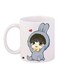 Cartoon Printed Coffee Mug White/Blue/Red 11ounce