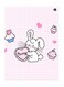 Bunny Printed Decorative Plate Pink/Black/White 20x15cm