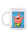 Patrick Star Printed Coffee Mug White/Blue/Orange
