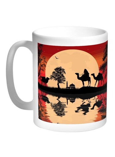 Painting Printed Coffee Mug White/Red/Black 11ounce