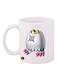 Digimon Printed Mug White/Gold/Pink 12ounce