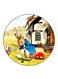 Vintage Art Printed Fridge Magnet Multicolour