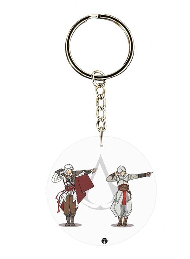 Keychain Of The Video Game Assasin's Creed ( 2 Sides)