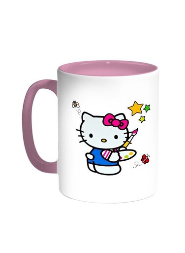 Hello Kitty Printed Coffee Mug Pink/White 11ounce
