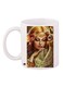 Cartoon Girl Printed Coffee Mug White/Brown/Yellow 11ounce