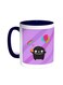 Cartoon Drawing - The Joy Of Eid Printed Coffee Mug Blue/White 11ounce
