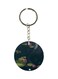 Lotus Printed Double-Sided Keychain