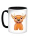 Cartoon Printed Coffee Mug Black/White/Orange