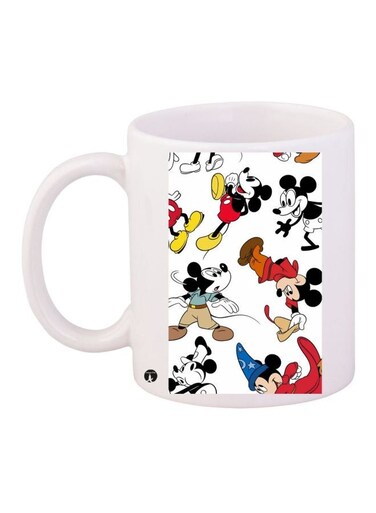 Mickey Mouse Printed Coffee Mug White/Red/Black