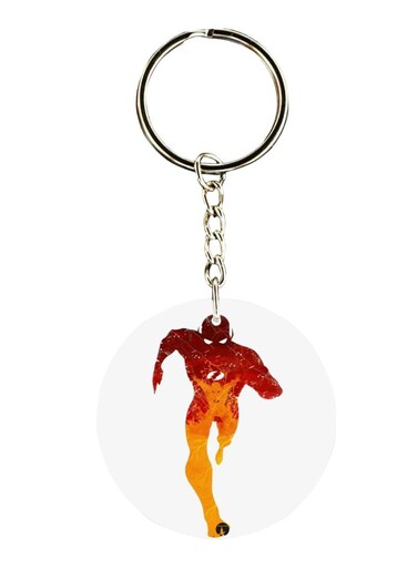 Double Sided Flash Printed Keychain