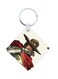 2-In-1 Video Game Overwatch Printed Keychain And Necklace Red/Brown/Silver