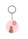 Double Sided Girl With Balloon Printed Keychain