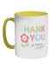 Thank You For Helping Me Grow Printed Coffee Mug Yellow/White/Pink 325ml