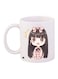 Anime Girl Printed Coffee Mug White/Grey/Pink