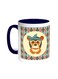 Cartoon Drawings - Monkey Printed Coffee Mug Blue/White 11ounce