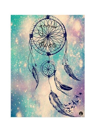 Dream Catcher Metal Plate Poster Multicolour 15x20cm