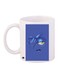 Cartoon Printed Coffee Mug White/Blue/Green 11ounce
