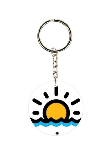 Cartoon Themed Single Sided Keychain