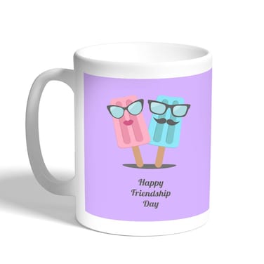 Happy Friendship Day Printed Coffee Mug, White 11 Ounce