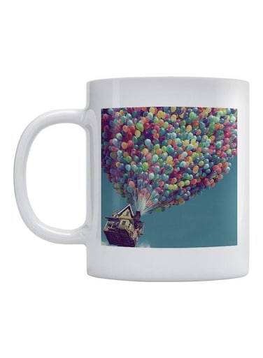 Up Movie Printed Mug White/Blue/Red