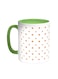 Motifs Of Small And Large Stars Printed Coffee Mug Green/White 11ounce