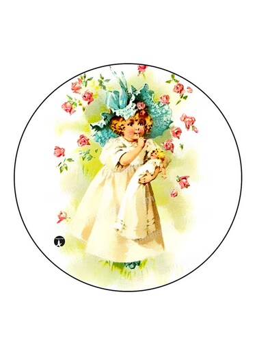 Vintage Art Printed Fridge Magnet Multicolour