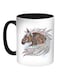 Horse Drawing Printed Coffee Mug Brown/White/Black