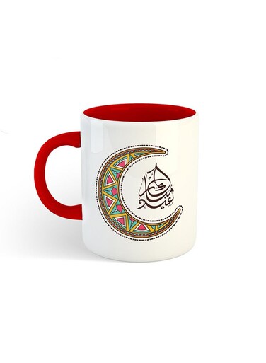 Eid Mubarak Printed Mug White/Red