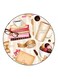 Flatlay Printed Fridge Magnet Beige/Pink/Brown 5.5cm