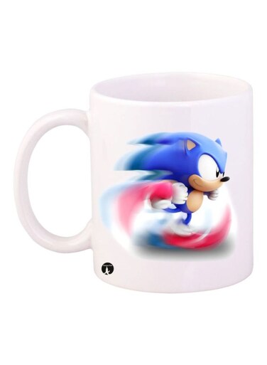 Sonic Video Game Printed Mug Blue/Red Standard Size