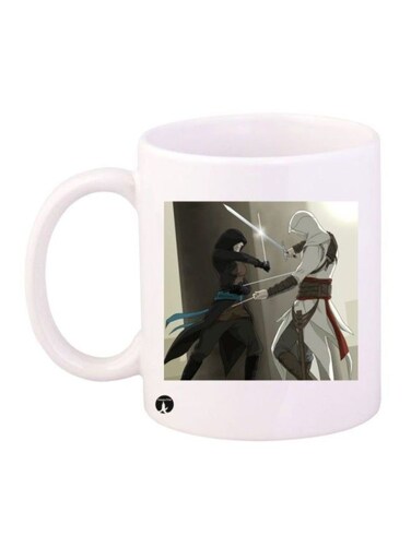 Assassin's Creed Video Game Printed Mug White/Grey/Black